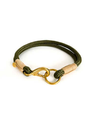 Halsband – oliv.sand – 10mm – Messing – HU: 47cm