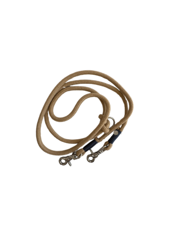 Einfach verstellbare Führleine – Natur.nachtblau – 8mm – Edelstahl