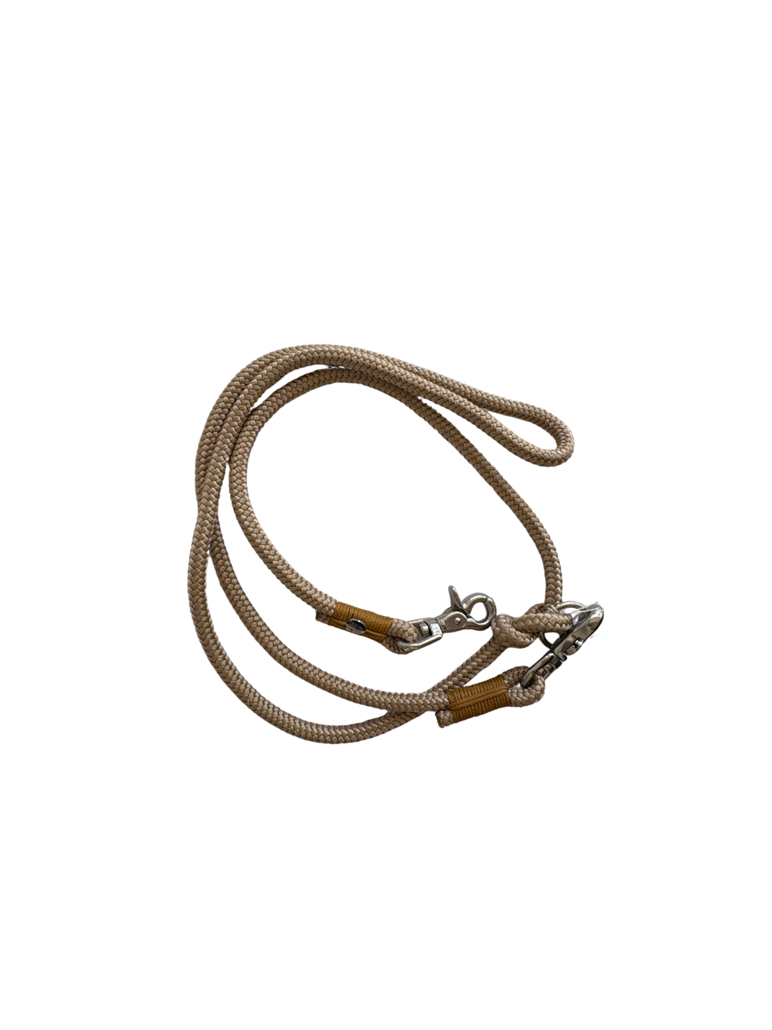 Einfach verstellbare Führleine - sand.karamell - 10mm - Edelstahl