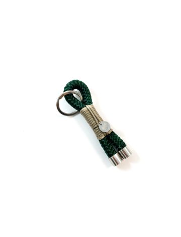 Schlüsselanhänger- tannengrün.taupe – 10mm – Edelstahl
