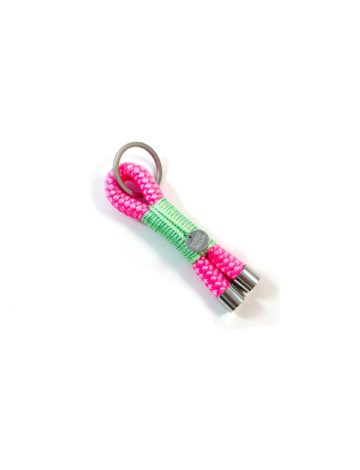 Schlüsselanhänger- neonpink.lindgrün- 10mm – Edelstahl