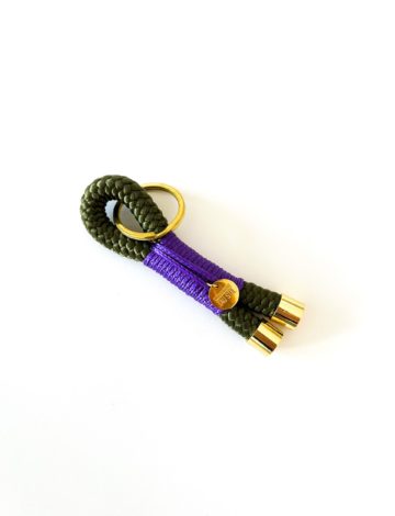 Schlüsselanhänger- oliv.lavendel – 10mm – Messing