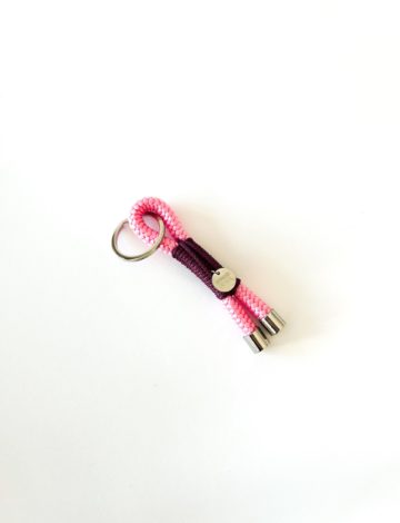 Schlüsselanhänger – rosa.aubergine – 8mm – Edelstahl