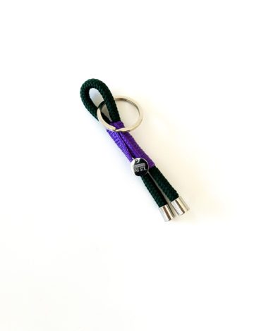 Schlüsselanhänger- tannengrün.lavendel – 6mm – Edelstahl