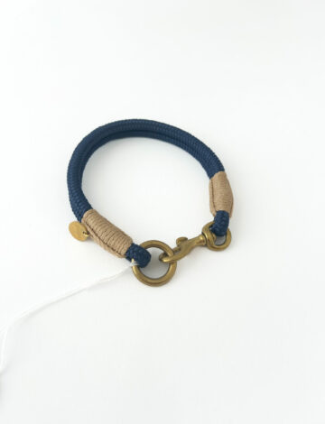Halsband – nachtblau.sand – 6mm – Messing – HU: 29cm
