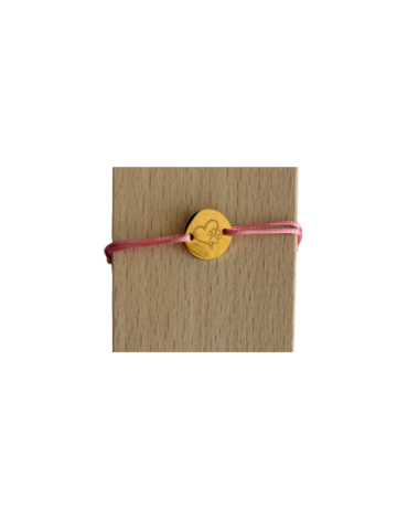 LiebesTau mit Pfote und HerzGravur – rosa